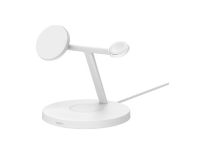 BELKIN BOOST CHARGE PRO 3in1 15w Wireless Charger with Apple watch fast charge, White | Belkin