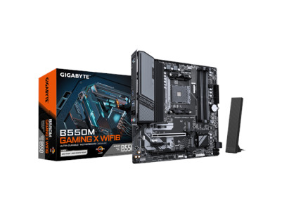 Gigabyte B550M GAMING X WIFI6 | Processor family AMD | Processor socket AM4 | DDR4 DIMM | Supported hard disk drive interfaces S
