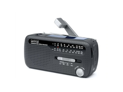 Muse | Radio Power supply by dynamo and solar | MH-07DS | Black