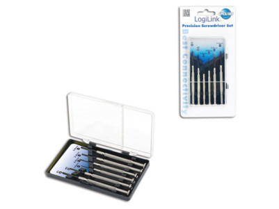 Logilink | Small Screwdriver Set, 6pcs | Incl. transport boxThe set includes1x slot driver 1.4 mm1x slot driver 2.0 mm1x slot dr
