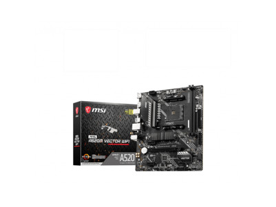 MSI MAG A520M VECTOR WIFI Processor family AMD Processor socket AM4 DDR4 Memory slots 2 Chipset AMD A Micro ATX