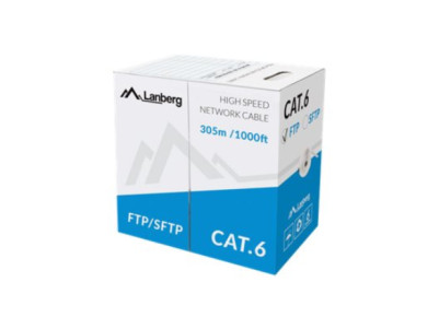 Lanberg | LAN Cable Cat.6 FTP, Solid CU Grey CPR + Fluke Passed | LCF6-11CU-0305-S | 305 m | Gray