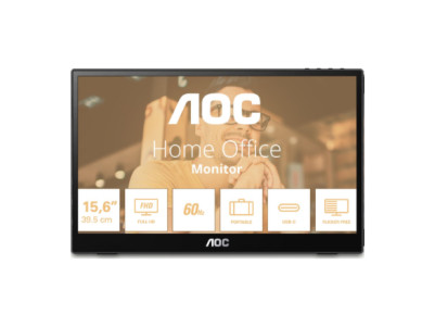 AOC 16T3EA | 16 " | IPS | FHD | 16:9 | 60 Hz | 4 ms | 1920 x 1080 pixels | 250 cd/m | Black