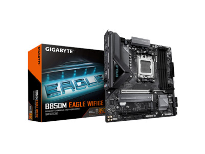 Gigabyte B850M EAGLE WF6E | Processor family AMD | Processor socket AM5 | DDR5 | Supported hard disk drive interfaces SATA, M.2 