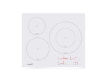 Cata INSB 6030 WH Hob, Induction, Width 59cm, 3 cooking zones, Touch control, White | CATA