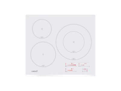Cata INSB 6030 WH Hob, Induction, Width 59cm, 3 cooking zones, Touch control, White | CATA