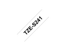 Brother | TZe-S241 Strong Adhesive Laminated Tape | Black on White | TZe | 8 m | 1.8 cm