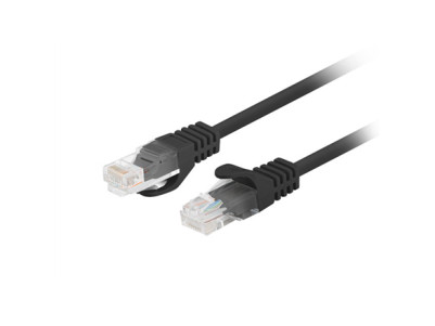 Lanberg | Patchcord CAT.5E UTP Fluke Passed | PCU5-10CC-0025-BK | 0.25 m | Black