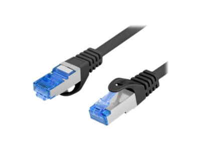 Lanberg | Patchcord Cat.6A S/FTP LSZH CCA | PCF6A-10CC-0200-BK | 2 m | Black