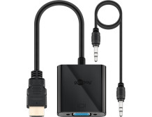 Goobay | HDMI/VGA adapter, nickel plated | 68793 | Black | HDMI male (type A) | VGA female (15-pin)