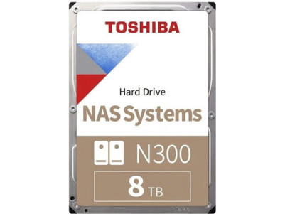 Toshiba HDD NAS N300 3.5" 8TB / 7.2k / SATA / 512MB / Reliability: 24x7, 180TB per year, 1.2M hours / 3Y Warranty | Toshiba