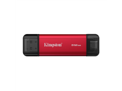Kingston Dual Portable Solid-State Drive, USB Type-A and Type-C | 512 GB | Solid-state drive interface USB 3.2 Gen 2 | Read spee