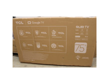 SALE OUT. TCL 75T8C 75" (189 cm) 4K QLED TV with Google TV | TCL 4K QLED TV | 75T8C | 75 | Smart TV | Google TV | Black | DAMAGE