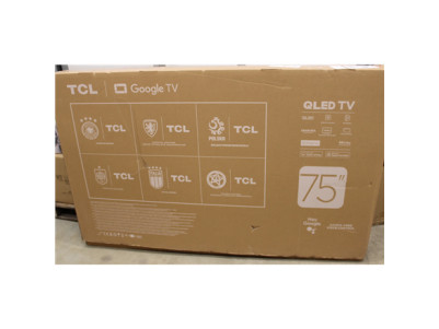 SALE OUT. TCL 75T8C 75" (189 cm) 4K QLED TV with Google TV | TCL 4K QLED TV | 75T8C | 75 | Smart TV | Google TV | Black | DAMAGE