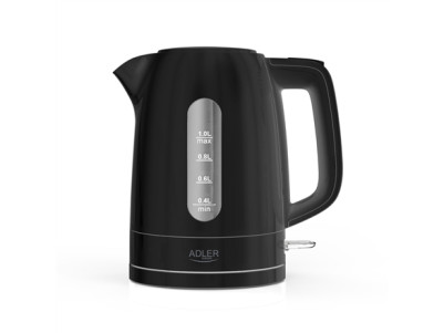 Adler Kettle | AD 1380b | Electric | 2200 W | 1 L | Polypropylene | 360 rotational base | Black