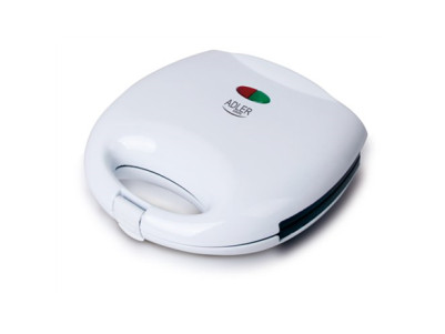 Adler | Sandwich maker | AD 301 | 750 W | Number of plates 1 | Number of pastry 2 | White