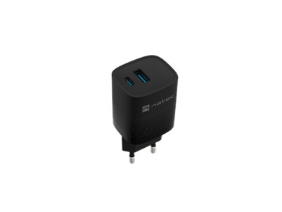 Natec Ribera USB Charger, 1x USB-A, 1x USB-C, 300 W | NUC-2141