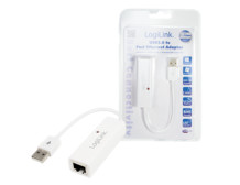 Logilink | Fast Ethernet USB 2.0 to RJ45 Adapter: | 0.115 m | White | USB-A to RJ45