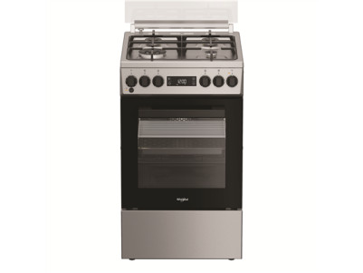 Whirlpool Cooker | W5G8LMSWTX | Hob type Gas | Oven type Electric | Stainless steel | Width 50 cm | Depth 60 cm | 60 L