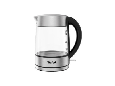TEFAL | Kettle | KI772D | Electric | 2400 W | 1.7 L | Glass | 360 rotational base | Stainless Steel/Black