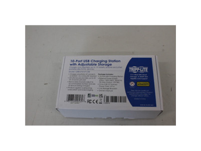 Tripp Lite 10 Port USB Charging Station with Adjustable Storage | U280-010-ST-CEE | UNPACKED, SCRATCHED