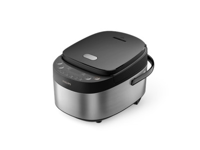 Philips Mini rice cooker | HD3093/80 3000 series | 600 W | 0.85 L | Number of programs 8 | Black/Stainless Steel