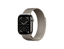 Apple Watch Series 11 GPS + Cellular 42mm Natural Titanium Case with Natural Milanese Loop
