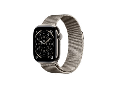 Apple Watch Series 11 GPS + Cellular 42mm Natural Titanium Case with Natural Milanese Loop