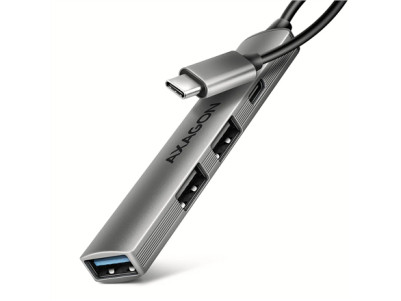 AXAGON ALU STRIP USB-C 4 port hub | HUE-STC