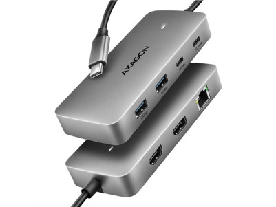 AXAGON USB-C 10Gbps DUAL 4K DISPLAY 7in1 hub | HMC-CUB83X2