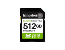 Kingston Canvas Select Plus | 512 GB | SD | Flash memory class Class 10, UHS-I, U1/U3, Video Class 10/30