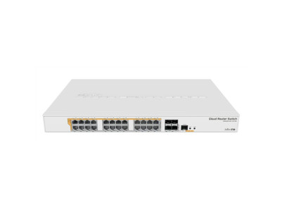 CRS328-24P-4S+RM Gigabit Ethernet POE/POE+ router/switch | 12 month(s) | PoE/Poe+ ports quantity 24