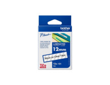 Brother | TZe-131 Laminated Tape | Black on Clear | TZe | 8 m | 1.2 cm