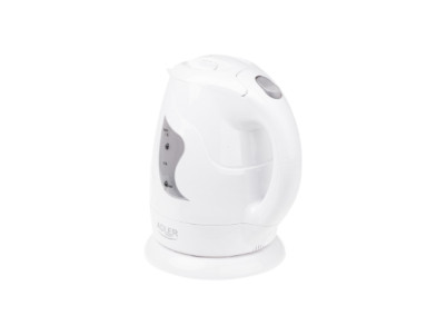 Adler | Kettle | AD 08 | Standard | 850 W | 1 L | Plastic | 360 rotational base | White