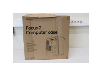 SALE OUT. Fractal Design | Focus 2 | Side window | RGB Black TG Clear Tint | Midi Tower | DAMAGED PACKAGING | Power supply inclu