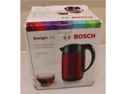 SALE OUT. | Bosch | Kettle | DesignLine TWK3P424 | Electric | 2400 W | 1.7 L | Stainless steel | 360 rotational base | Red | DAM