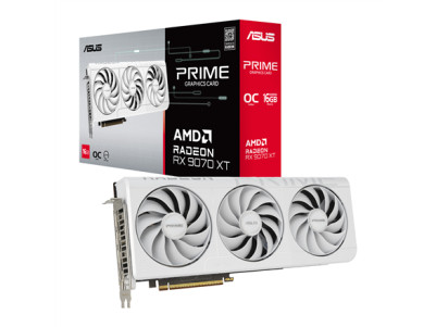 Asus Prime Radeon RX 9070 XT White OC Edition 16GB GDDR6 | AMD | 16 GB | Radeon RX 9070 XT | GDDR6 | HDMI ports quantity 1 | PCI