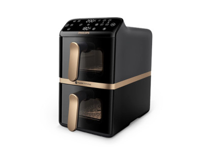 Philips Dual Basket Airfryer | NA462/70 4000 Series | Power 2750 W | Capacity 10 L | Rapid Air technology | Black