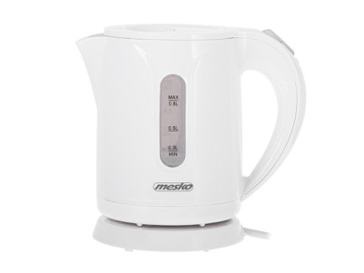 Mesko Kettle | MS 1376 | Electric | 850 W | 0.8 L | Plastic | 360 rotational base | White