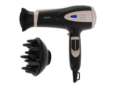 Mesko Hair Dryer | MS 2287 | 2200 W | Number of temperature settings 3 | Diffuser nozzle | Black/Champagne