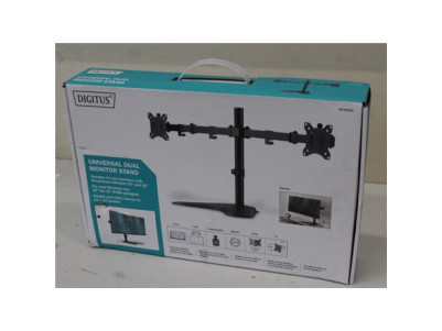 SALE OUT. DIGITUS Dual Monitor Stand | Digitus Desk Mount | DA-90401 | Adjustable Height, Rotate, Swivel | 15-32 " | Maximum wei