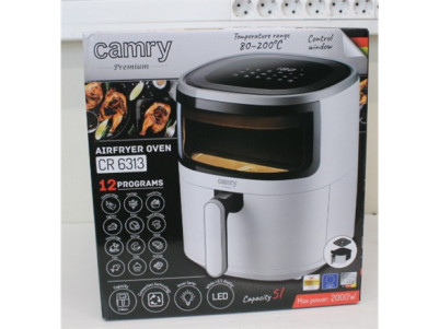 SALE OUT. Camry Airfryer Oven | CR 6313 | Power 2000 W | Capacity 5 L | Convection | White | UNPACKED, DAMAGED PACKAGING FOAMS, 