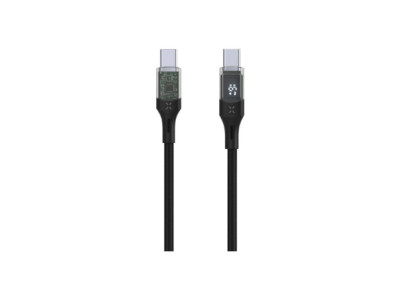 Fixed | Cable USB-C/USB-C with display, PD support, 2m, USB 2.0, 100W | FIXDD-CC2-BK