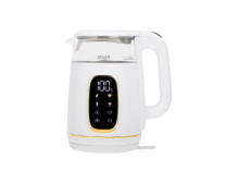 Adler Kettle with LED Display | AD 1305 | Electric | 2200 W | 1.7 L | Plastic | 360 rotational base | White/Gold