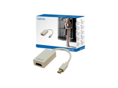 Logilink | Adapter Mini DisplayPort to HDMI with Audio: | Grey | Mini DisplayPort | HDMI A | 0.1 m