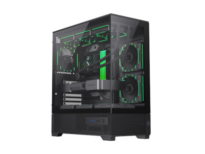 Gamemax Case | VISTA 2 AB | Black | Midi Tower | Power supply included No