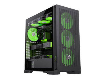 Gamemax Case | LEADER 2 BK | Black | E-ATX | Power supply included No