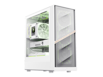 Gamemax Case | AERIS 330 MW | White | Mini Tower | Power supply included No