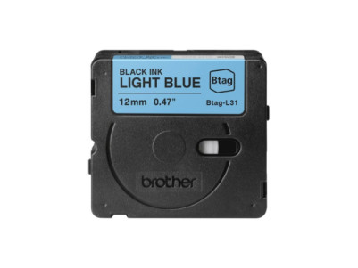 Brother BTAG-L31 | Black on Light Blue | Btag