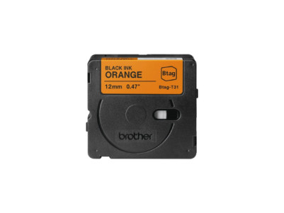 Brother BTAG-T31 | Black on Orange | Btag